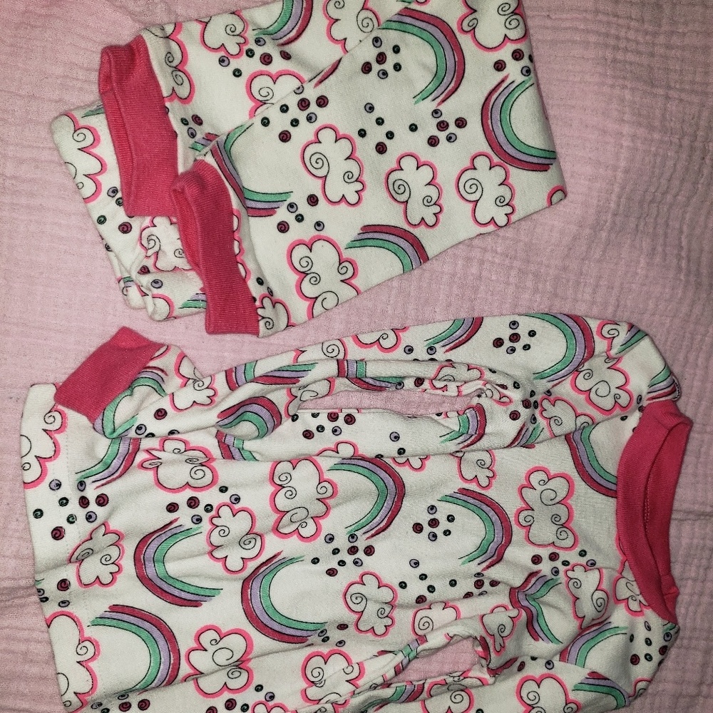 Kidgets Rainbow and Clouds Pajama Set